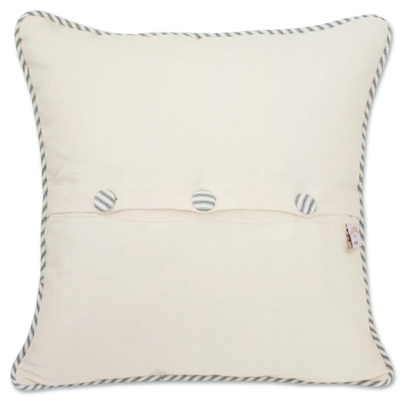Catstudio Bermuda Hand-Embroidered Pillow - Picture 3 of 7